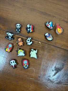 Lot Crocs Shoes Charms Mostly Nightmare before Christmas Character Shoe set 13
